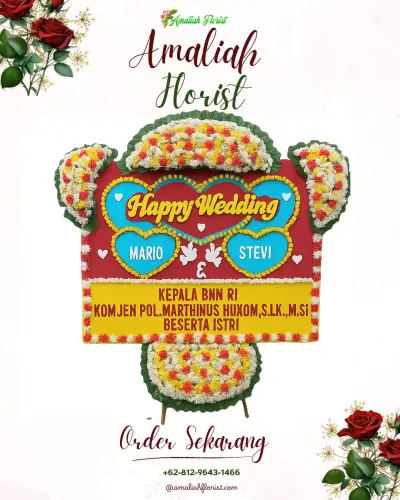 Karangan Papan Bunga Pernikahan di Hutaimbaru